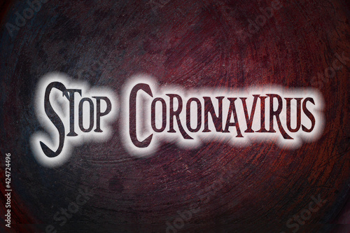Coronavirus  Concept text on background