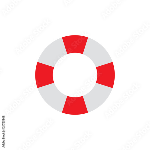 Lifebuoy Saving Equipment Flat Style Design Icon