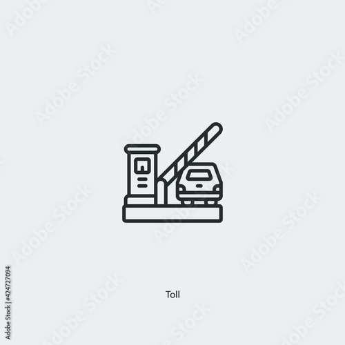 toll  icon vector sign symbol