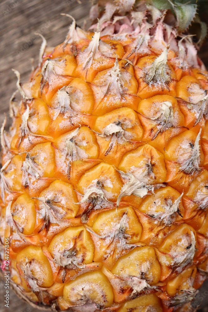 Close up of pineapple tropical fruit food