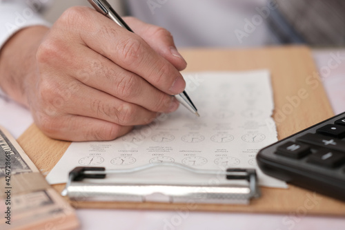 businessman hand working on table business growth concept,Creative new idea, business plan