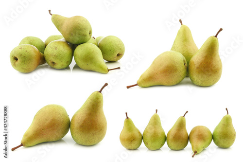 Fresh migo pears on a white background