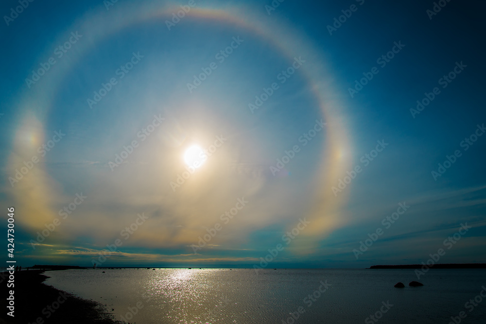beautiful cloud and sun rays on a sea beautiful cloud and sun rays on a sea