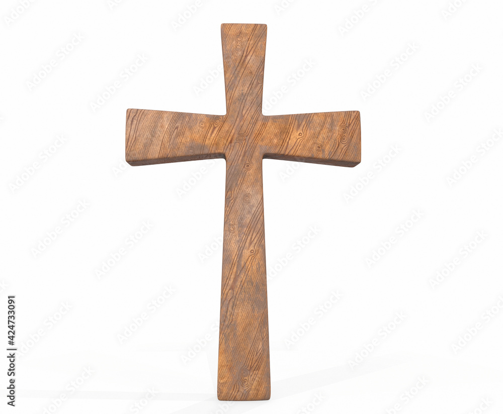 3d render classic shape simple cross