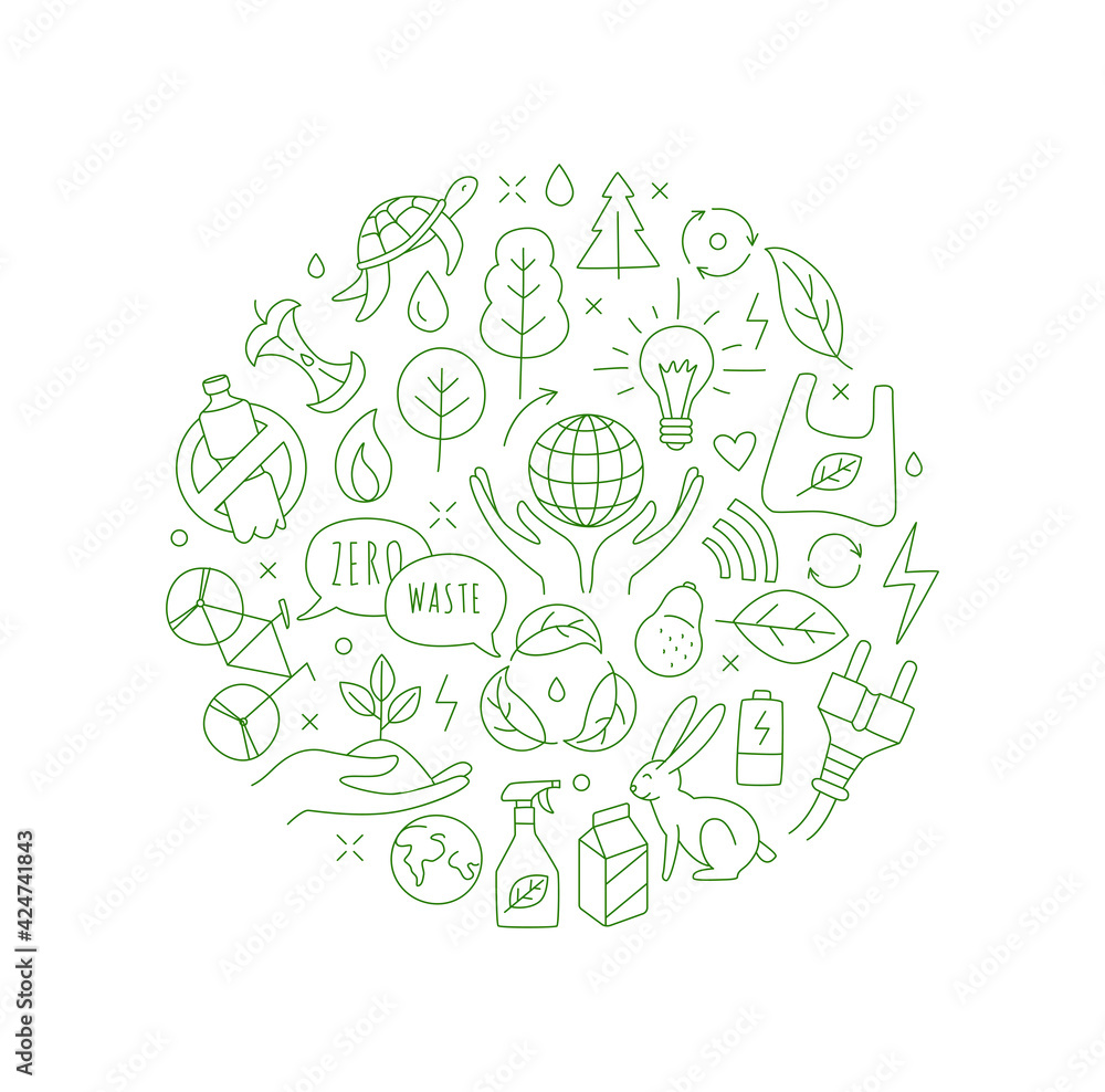No plastic, go green, Zero waste. Reduce, reuse, refuse, Reycle No plastic, go green, Zero waste. Reduce, reuse, refuse, Reycle