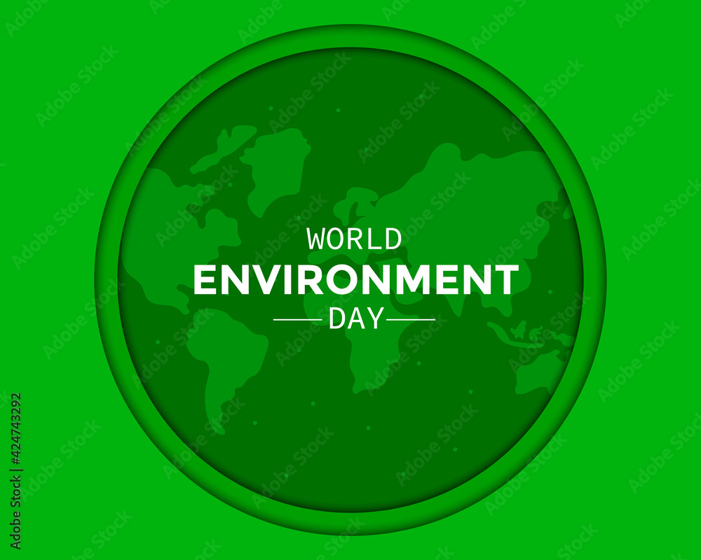 World Environment Day With World Map World Environment Day With World Map