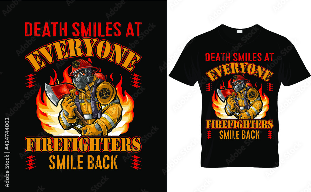 Obraz premium Firefighter T shirt design ,T shirt design vector