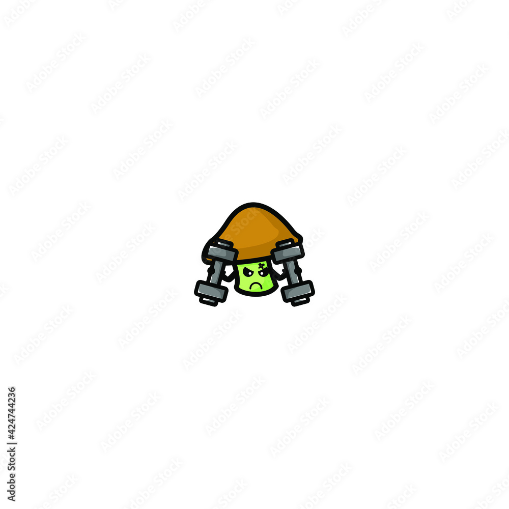 Cute Mushrooms Cartoon Character Vector Illustration Design. Outline, Cute, Funny Style. Recomended For Children Book, Cover Book, And Other. Cute Mushrooms Cartoon Character Vector Illustration Design. Outline, Cute, Funny Style. Recomended For Children Book, Cover Book, And Other.