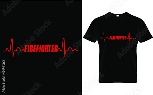 Firefighter T shirt design ,T shirt design vector