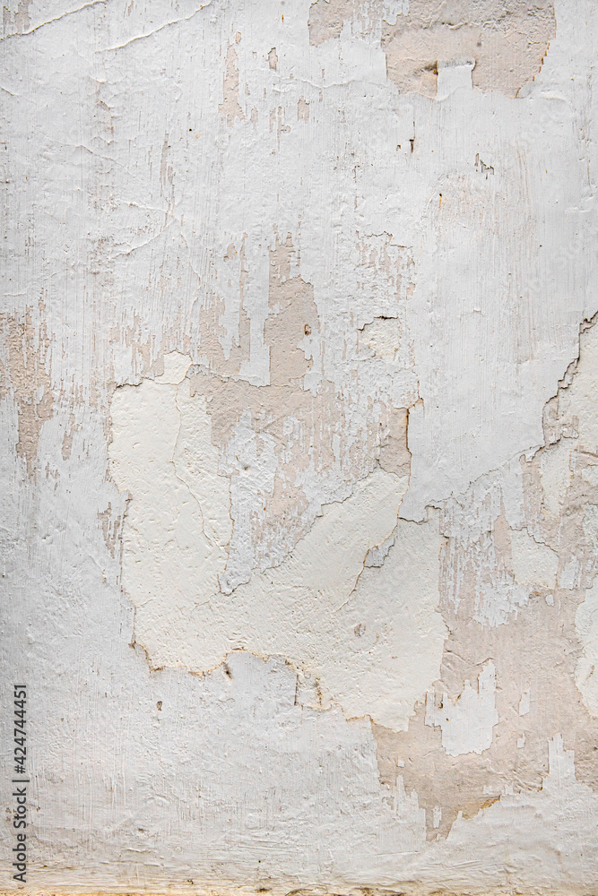 Weathered white plaster wall Weathered white plaster wall