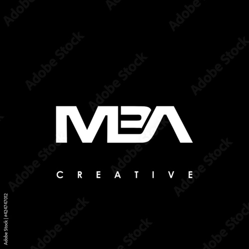 MBA Letter Initial Logo Design Template Vector Illustration