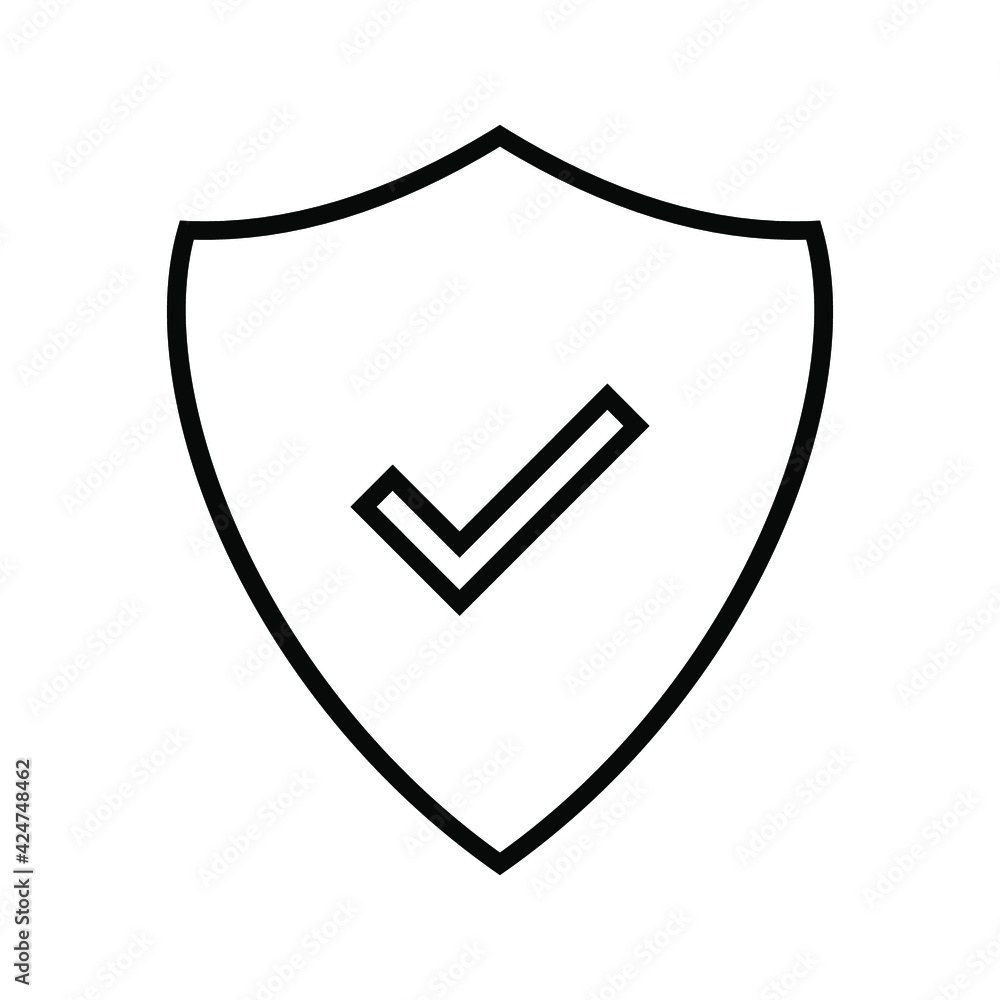Shield Icon in trendy flat style isolated on grey background. Shield symbol for your web site design, logo, Shield Icon in trendy flat style isolated on grey background. Shield symbol for your web site design, logo,