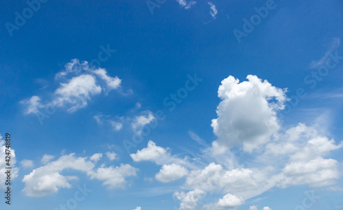 White clouds and blue sky