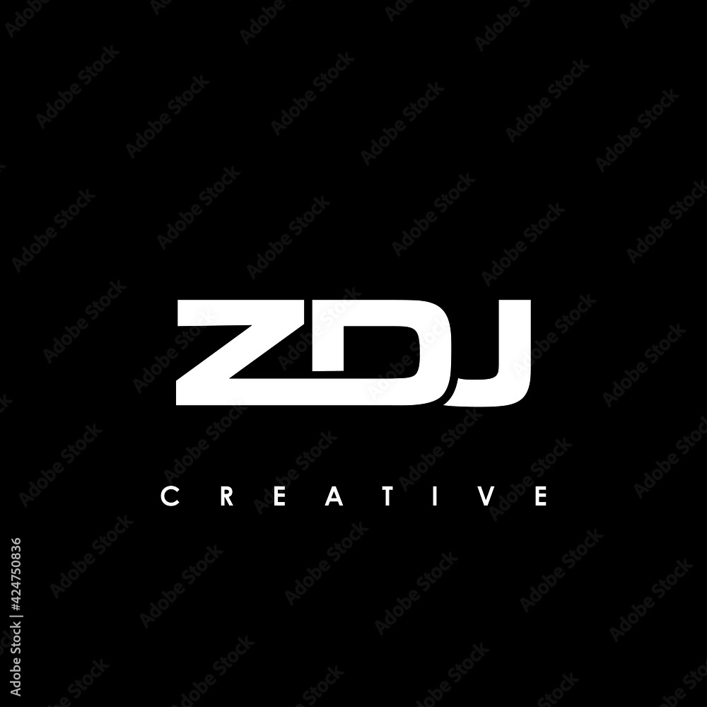 ZDJ Letter Initial Logo Design Template Vector Illustration - obrazy, fototapety, plakaty 