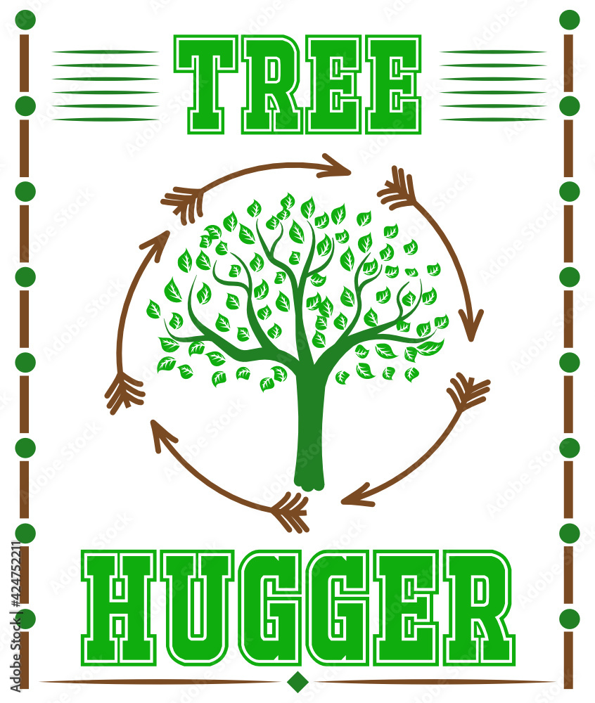 Tree Hugger Svg, Dxf, Eps, Png, Jpg, Vector Art, Clipart, Cut File