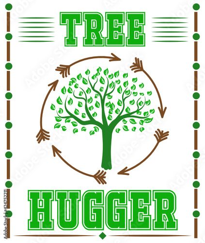 Tree Hugger - Svg, Dxf, Eps, Png, Jpg, Vector Art, Clipart, Cut File, Earth Day SVG, svg cutting files