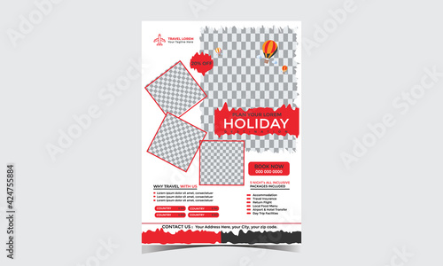 travel and tour flyer design template for your business or service 