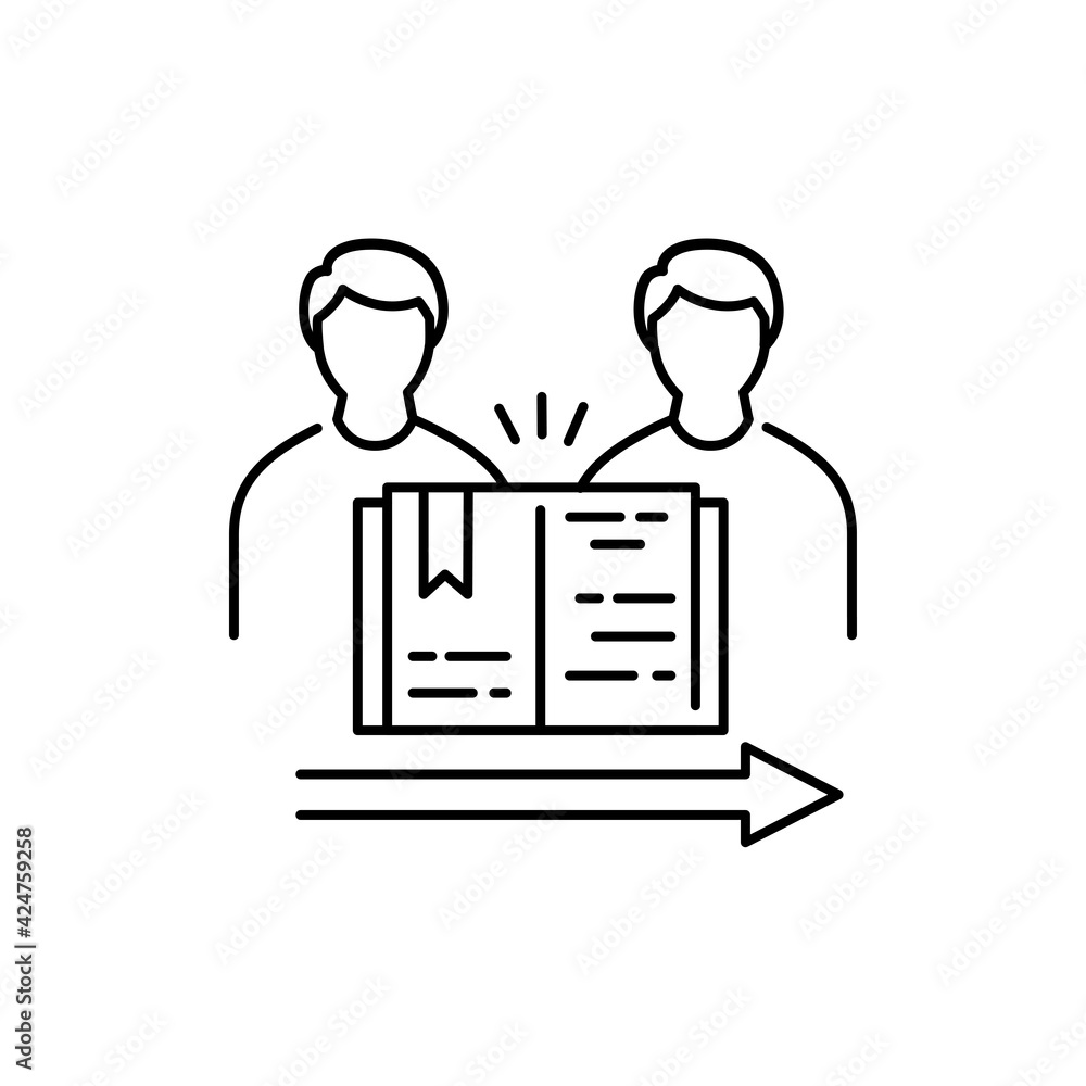 Mentoring olor line icon. Pictogram for web page, mobile app, promo. Mentoring olor line icon. Pictogram for web page, mobile app, promo.