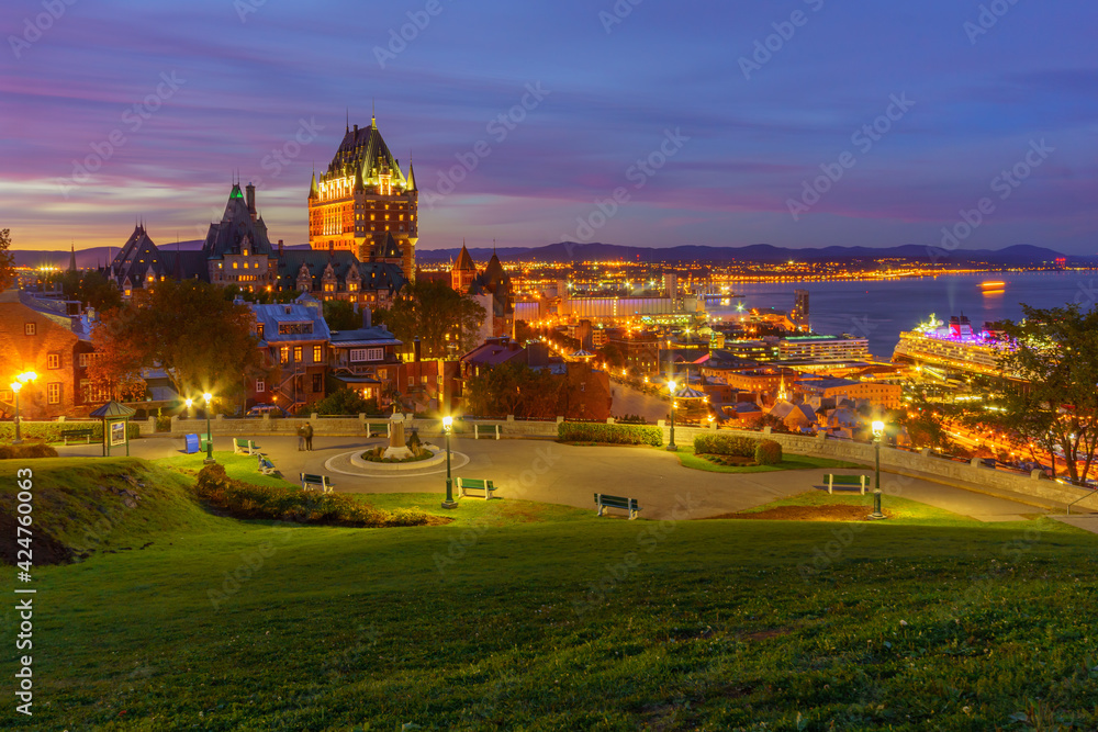 Sunset view of Quebec City