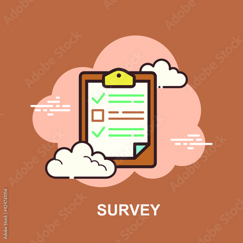 Survey with note pad flat concept design