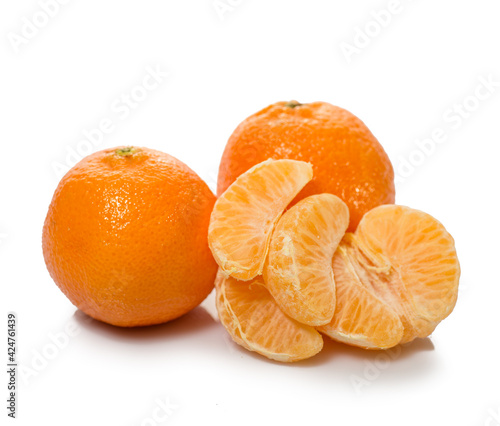 Oranges fruit isolated on white