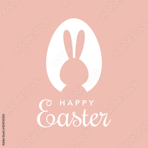 Wallpaper Mural cute colorful easter eggs with bath bunny ears and ornaments during the coronavirus epidemic. social distancing concept covid19. vector illustration Torontodigital.ca