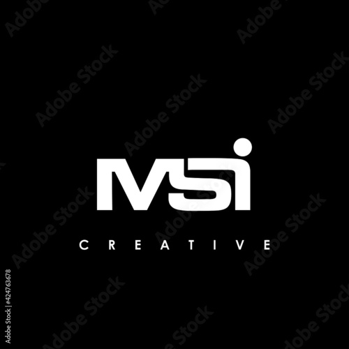 MSI Letter Initial Logo Design Template Vector Illustration photo