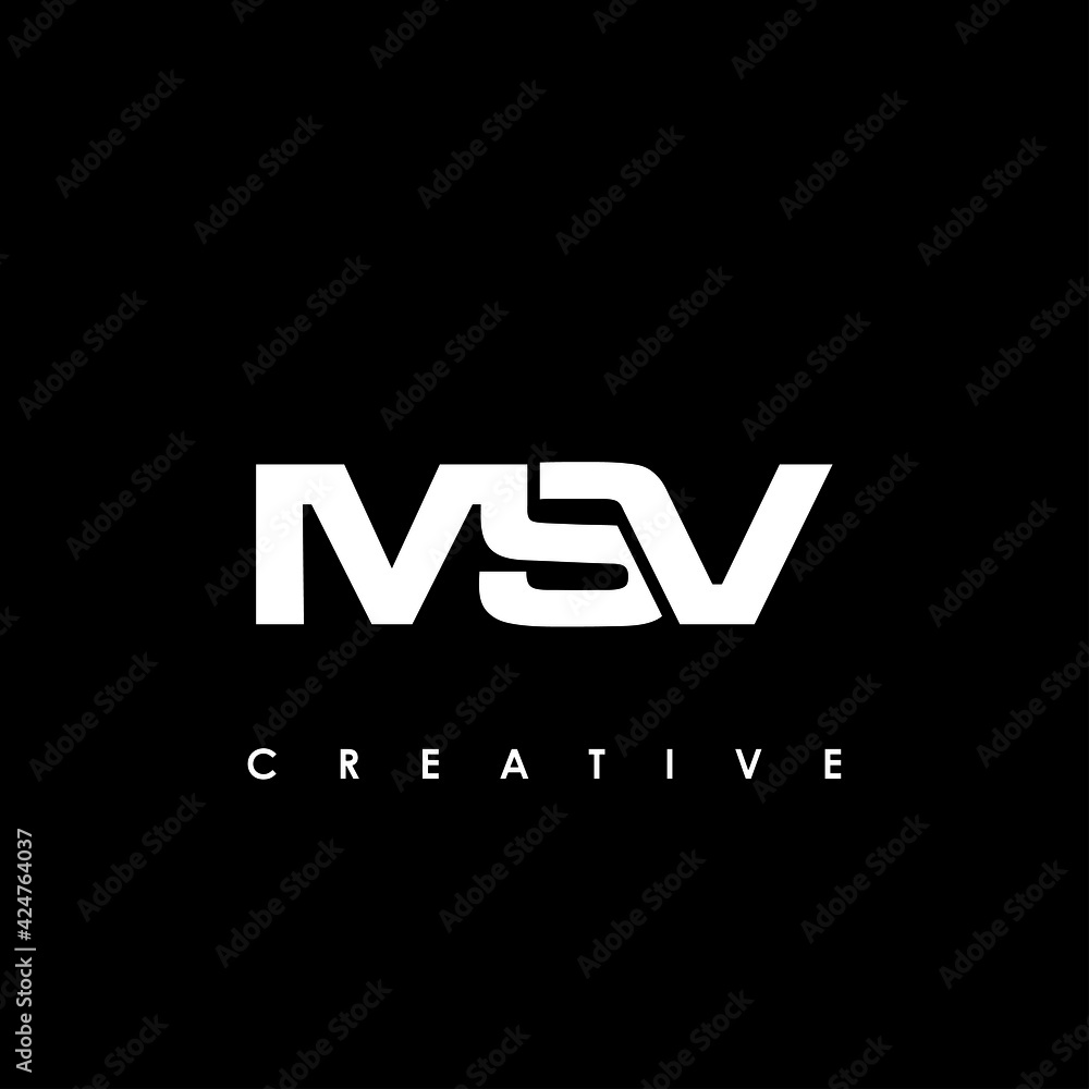 MSV Letter Initial Logo Design Template Vector Illustration