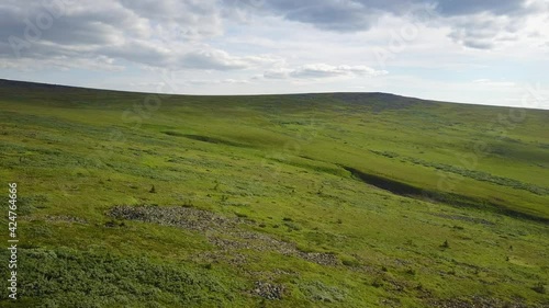 northern urals, valley of the Dyatlov group pass, mountain Otorten, mountain tundra photo