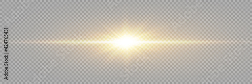 Vector transparent sunlight special lens flare light effect. PNG. Vector illustration.
