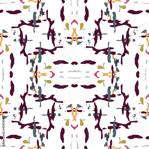 Batik, Hand Drawn. Paint Texture Seamless