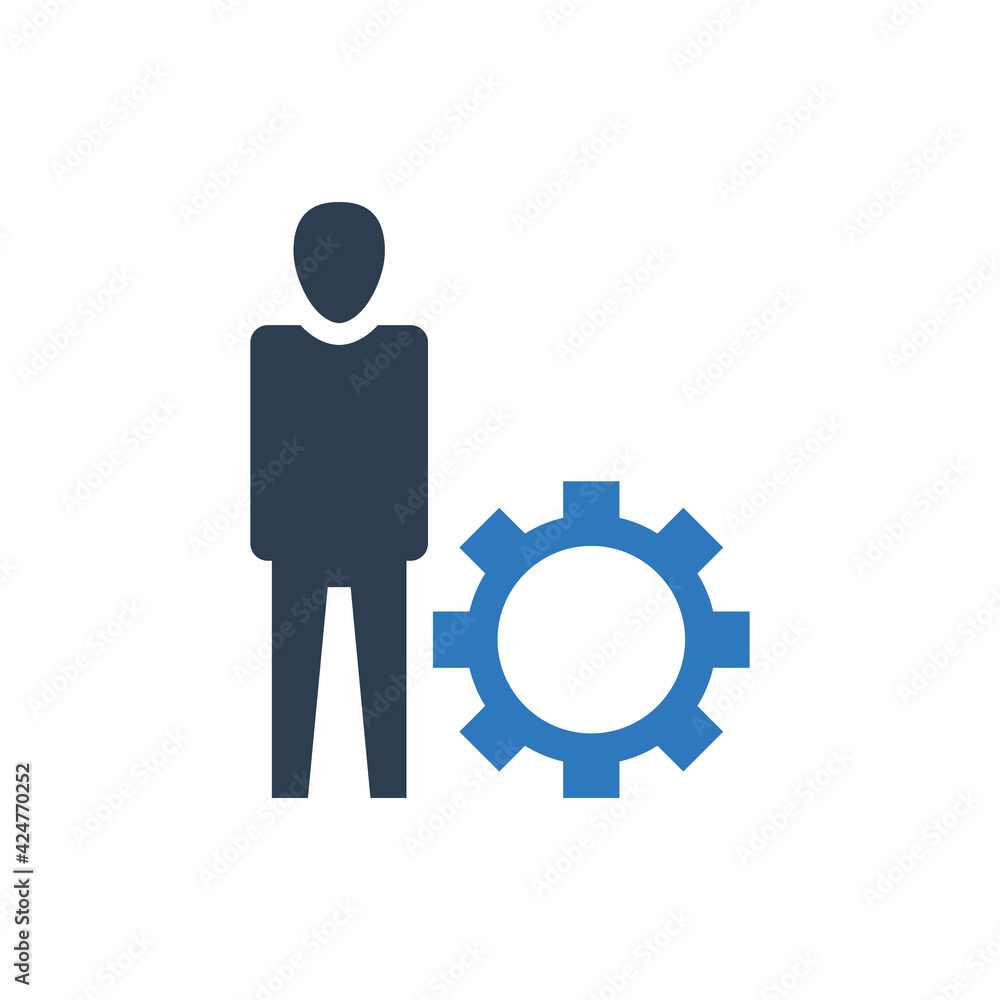 Expert specialist and professional business man icon sign symbol