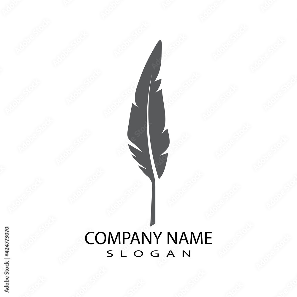 Feathers Logo Template vector symbol nature