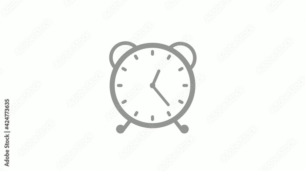 New gray color counting down alarm clock isolated in white background, Alarm clock New gray color counting down alarm clock isolated in white background, Alarm clock