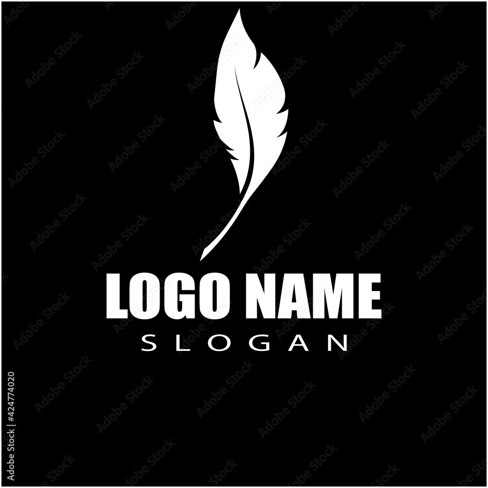Feathers Logo Template vector symbol nature Feathers Logo Template vector symbol nature