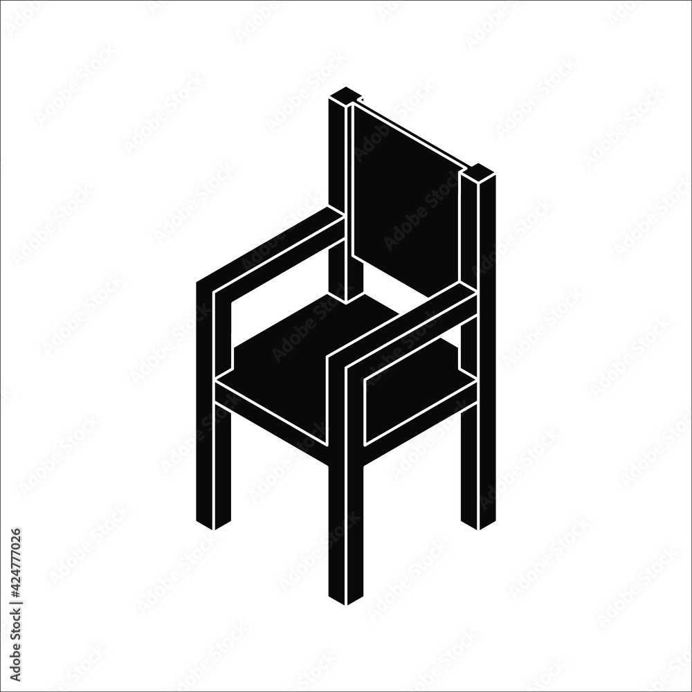 armchair vector icon in trendy flat design on white background. color editable armchair vector icon in trendy flat design on white background. color editable