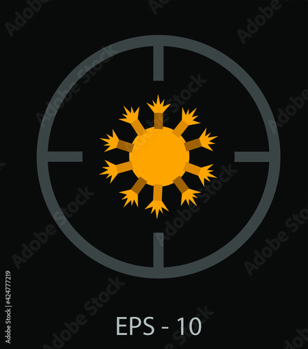 Coronavirus. Virus symbol image, colored COVID-19.