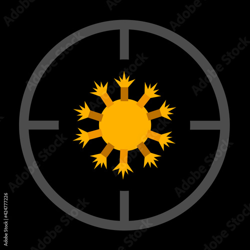 Coronavirus. Virus symbol image, colored COVID-19. photo