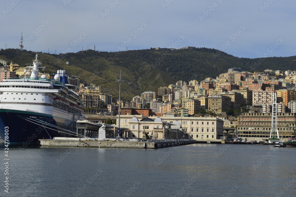 The harbor in Genoa, Italy