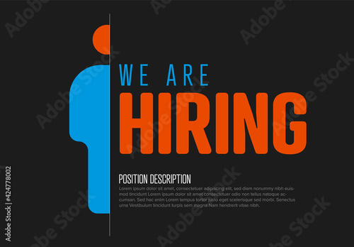We are hiring dark minimalistic flyer template