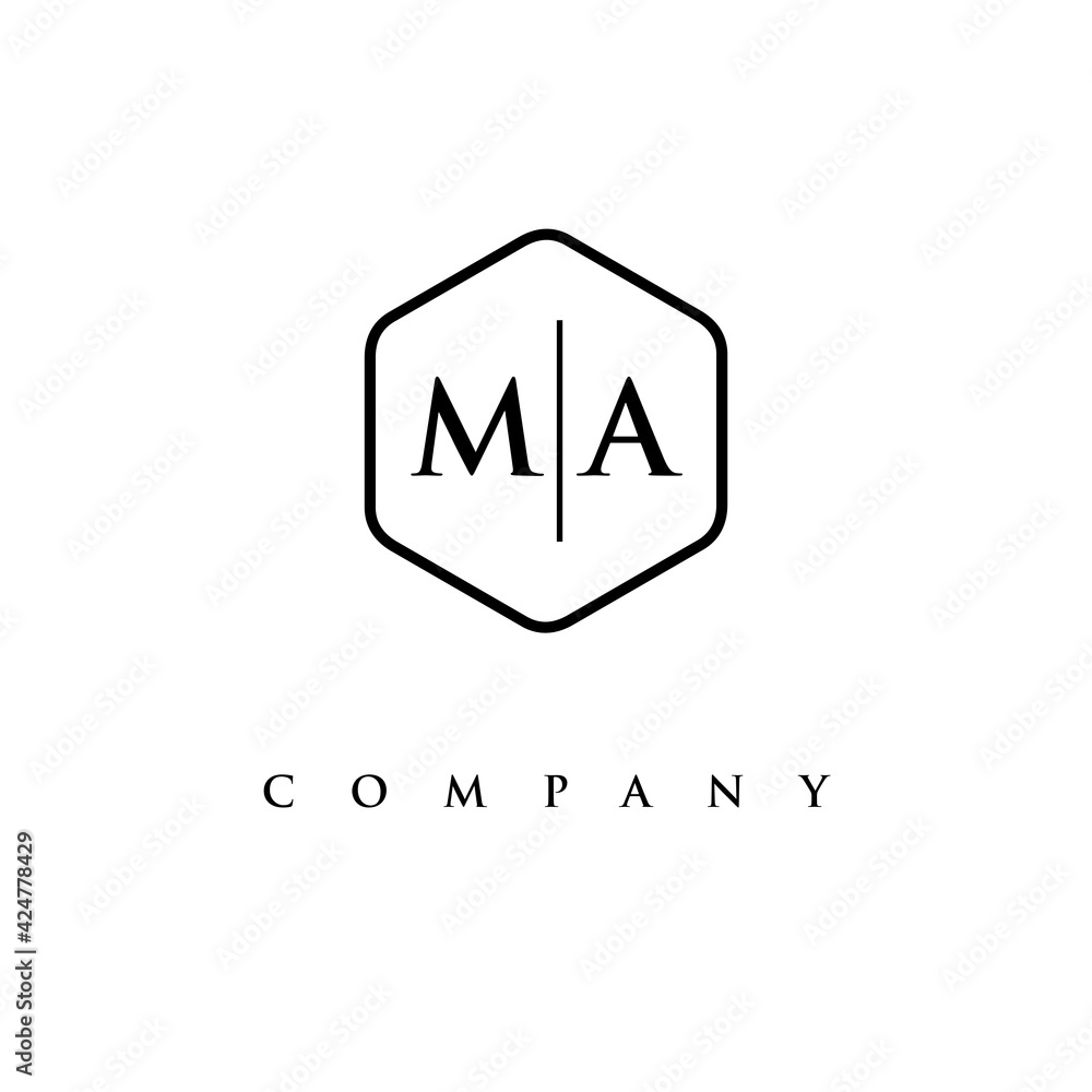 initial MA logo design vector initial MA logo design vector