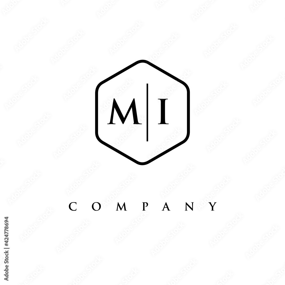 initial MI logo design vector initial MI logo design vector
