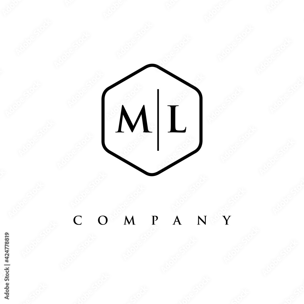initial ML logo design vector initial ML logo design vector