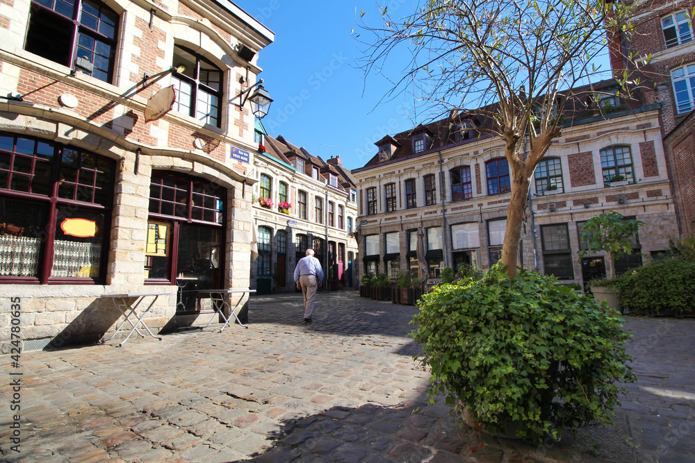 Naklejka premium Lille (France) - Place aux oignons 