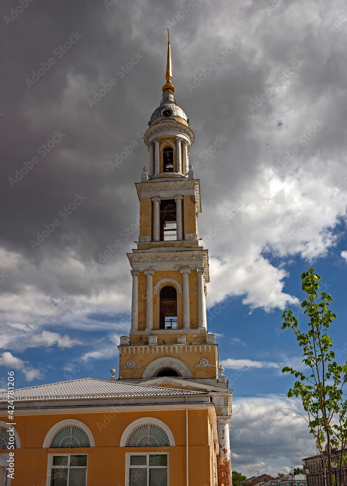 Bell Tower of John the Theologian church. city of Kolomna, Russia. Years of construction 1826 - 1846