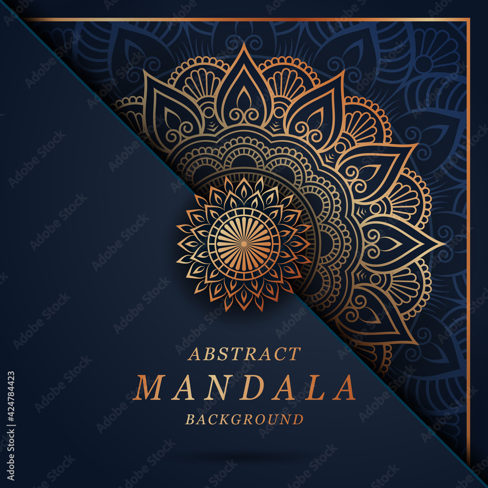 Abstract mandala with luxury background. Decorative mandala design for card, cover, print, invitation, poster, brochure, banner
