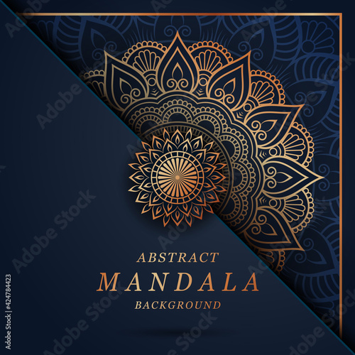 Abstract mandala with luxury background. Decorative mandala design for card, cover, print, invitation, poster, brochure, banner