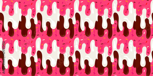 ice cream melted background with candy sprinkles.