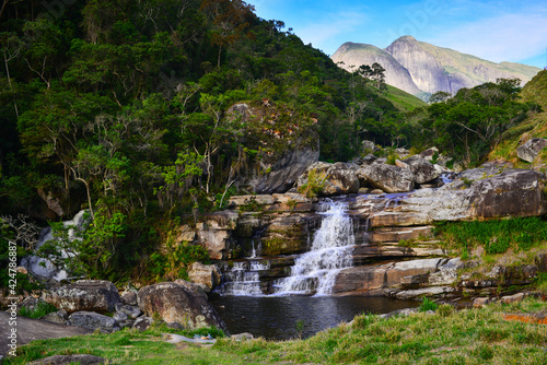 The Cachoeira dos Frades waterfall in the beautiful Vale dos Frades, Teresópolis, Rio de Janeiro state, Brazil