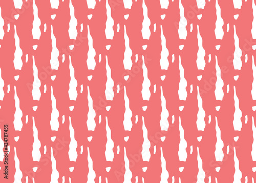 Vector texture background  seamless pattern. Hand drawn  red  white colors.